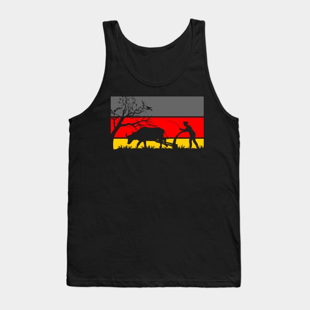 Farmer Plow Field Tank Top by Imutobi